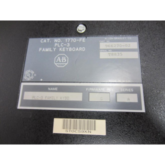 Allen Bradley 966270-02 Family Keyboard 1770-FE Series A - Used