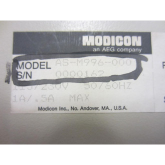 AEG Modicon AS-M996-000 M996 Mass Storage Device ASM996000 - Used