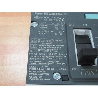 Siemens LDK3B070 70A Circuit Breaker LDK3B070L - New No Box