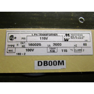 Hammond 160025 Transformer - Used