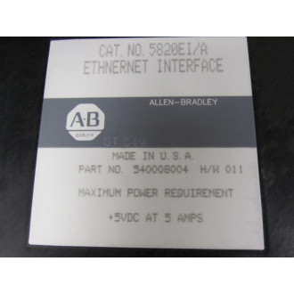 Allen Bradley 5820EIA Ethernet Interface 540008004 - New No Box