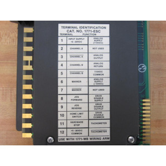 Allen Bradley 1771-ES Servo Expander Module 1771ES Firmware Rev. J Ser. B - Used