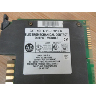 Allen Bradley 1771-OW16 Output Module Ser B, 96110073 - Used