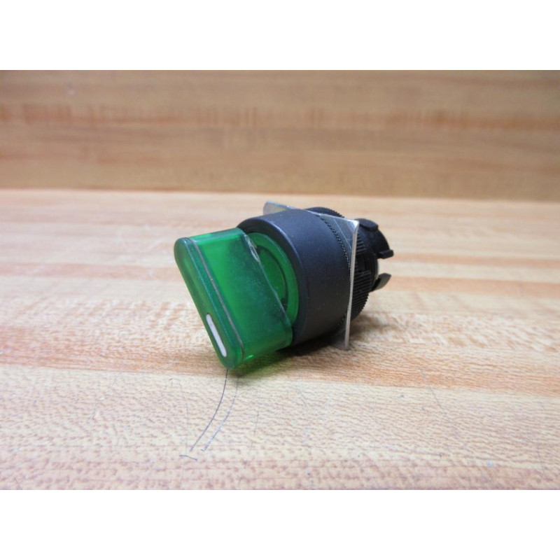 Omron A22NZ-2BM-TGA Illuminated Selector Switch Green - Used