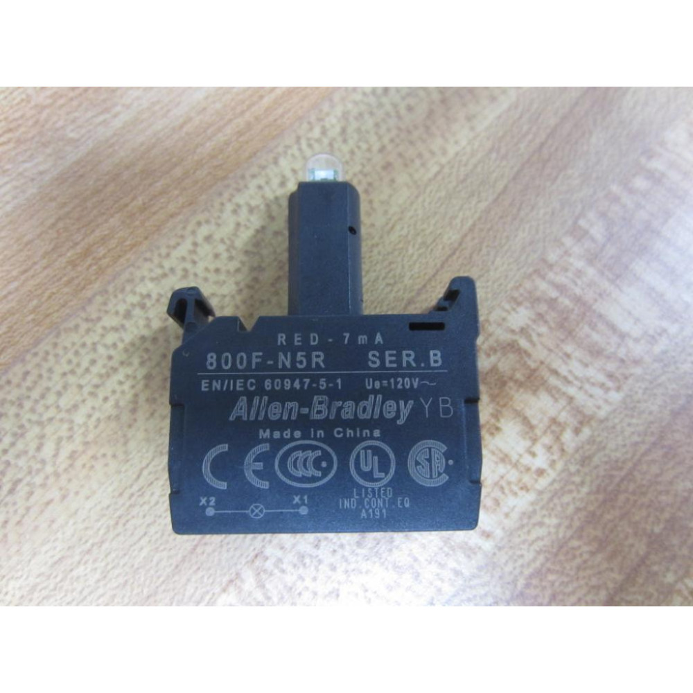 Allen Bradley 800F-N5R Light Module 800FN5R Series B Red - New No Box
