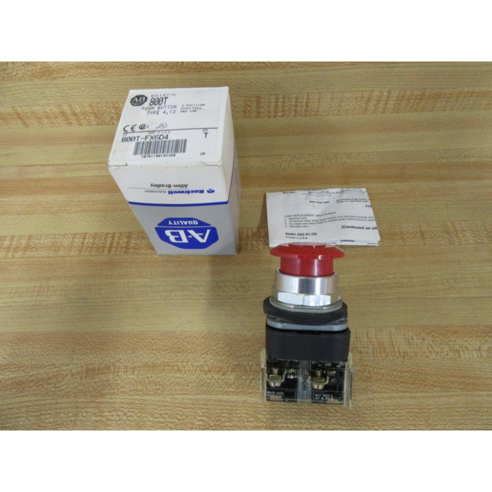 Allen Bradley 800T-FX6D4 Button 800TFX6D4 Ser T 800T-XD4