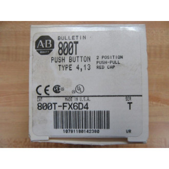 Allen Bradley 800T-FX6D4 Button 800TFX6D4 Ser T 800T-XD4