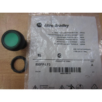 Allen Bradley 800FP-LF3 Green Push Button 800FPLF3