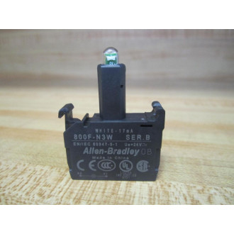 Allen Bradley 800F-N3W Light Module 800FN3W White Series B 17mA - New No Box