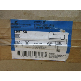 Crouse - Hinds LB67SA Cooper Condulet Conduit Outlet Body (Pack of 2)
