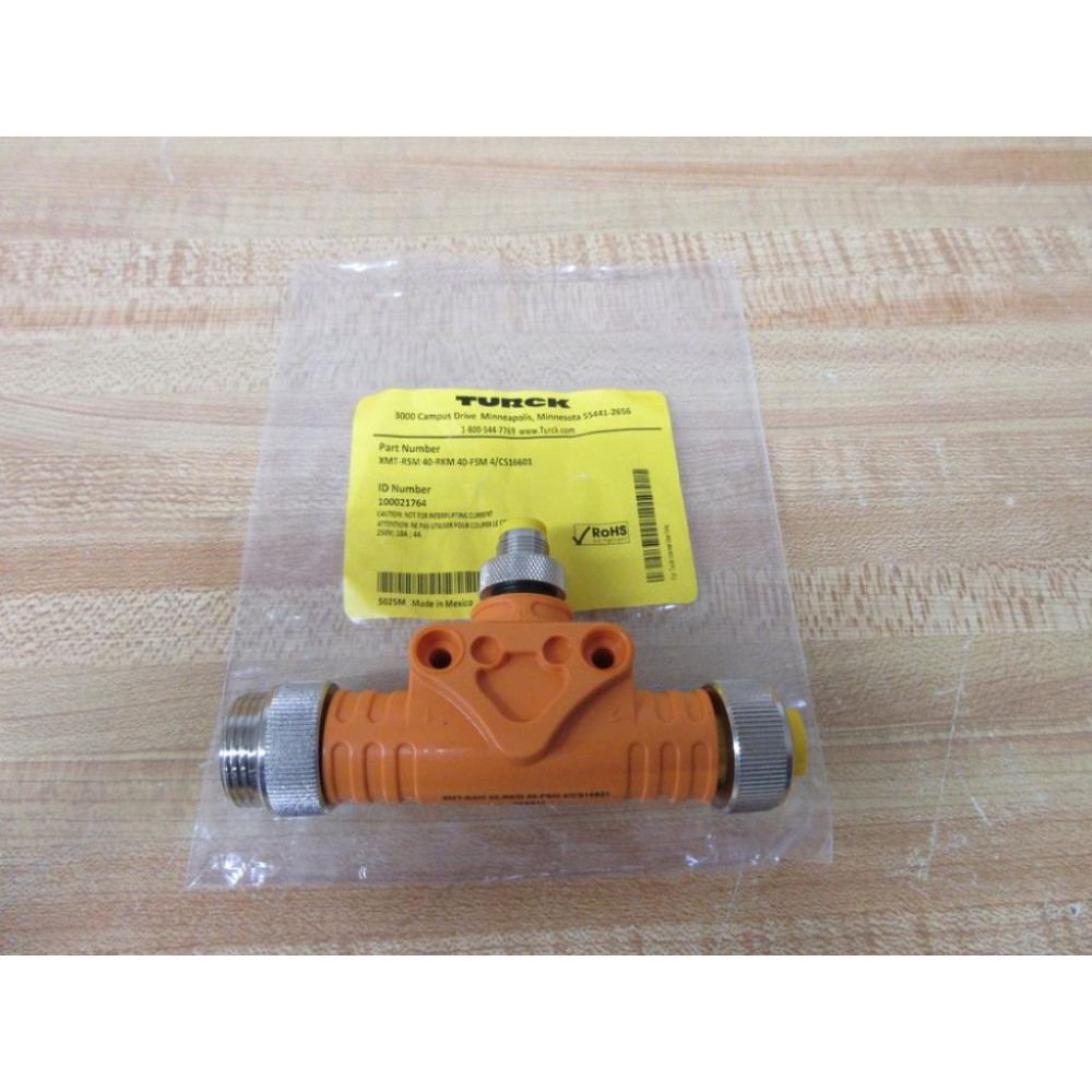 Turck XMT-RSM 40-RKM 40-FSM 4CS16601 Tee Connector 100021764