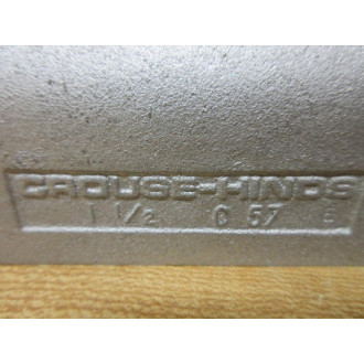 Cooper Crouse Hinds C57 SA 1-12" Conduit Outlet Body C57SA - Used