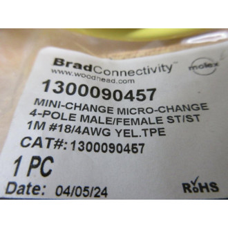 Molex Woodhead 1300090457 Brad Connectivity Cordset