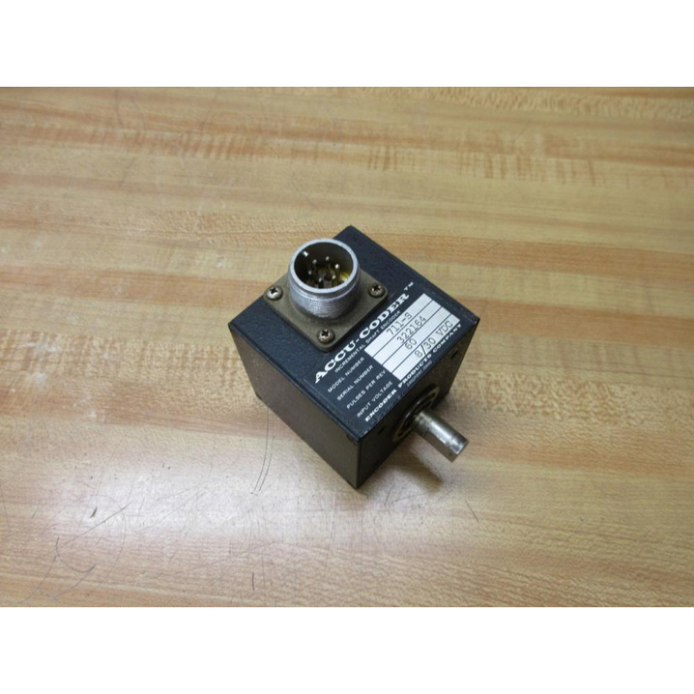 Encoder Products Company 711-S Accu-Coder Encoder 711S 60 Pulses Per Rev. - Used