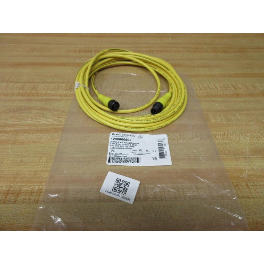 Molex Woodhead 884030K05M050 Brad Connectivity Cord Set 1200660692