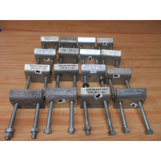 Unistrut P2785 Box Of 13 Galvinized Beam Clamps Complete Sets (Pack of 16) - Used