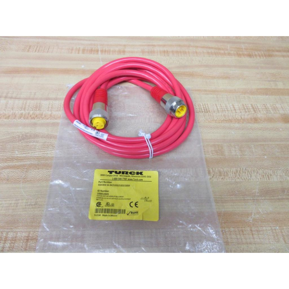 Turck RSM RKM 36-3MS1055S1825S3059 Double Ended Cordset 100012641