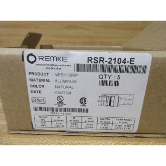 NSI Industries RSR-2104-E Cord Grip RSR2104E (Pack of 5)