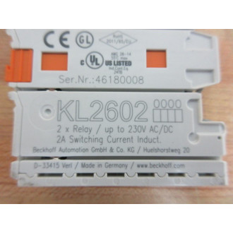 Beckhoff KL2602 PLC Terminal - Used
