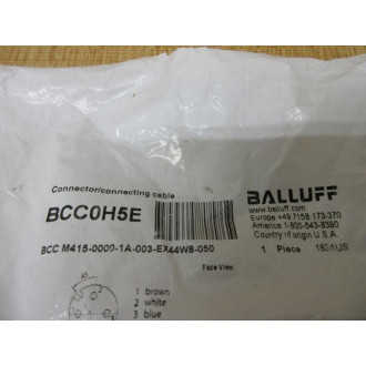 Balluff BCC M415-0000-1A-003-EX44W8-050 Single Ended Cordset BCC0H5E
