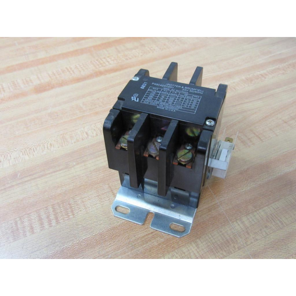 Potter Brumfield P40C42A12D1-120 Contactor P40C42A12D1120 Coil 24V 5060Hz - Used