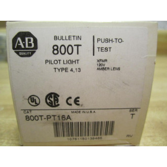 Allen Bradley 800T-PT16A Pilot Light 800TPT16A Ser.T