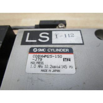 SMC CDBXWM25-150-J79 Slide Bearing Cylinder CDBXWM25150J79 - Used
