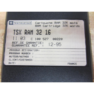 Telemecanique TSX RAM 32 16 Cartridge TSXRAM3216 - Used