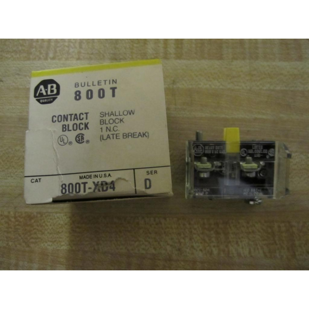 Allen Bradley 800T-XD4 Contact Block 800TXD4 Series May Vary