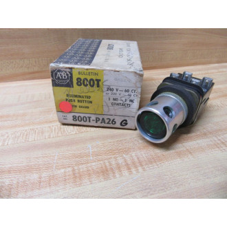 Allen Bradley 800T-PA26G Push Button Switch Old Style