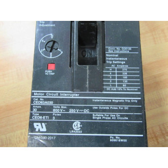 Siemens CED63A030 30A Circuit Breaker CED63A030L - New No Box