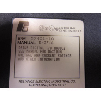 Reliance 57401-1A 574011A 0- Drive Digital IO Module - Used