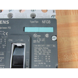 Siemens NFK3B110 110A Circuit Breaker NFK3B110L - New No Box
