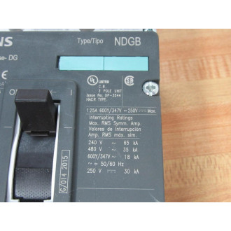 Siemens NDK3B125 125A Circuit Breaker NDK3B125L - New No Box