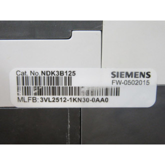 Siemens NDK3B125 125A Circuit Breaker NDK3B125L - New No Box