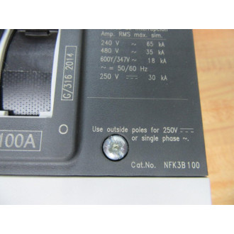 Siemens NFK3B100 100A Circuit Breaker NFK3B100L - New No Box