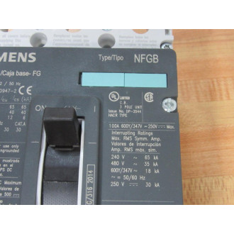 Siemens NFK3B100 100A Circuit Breaker NFK3B100L - New No Box