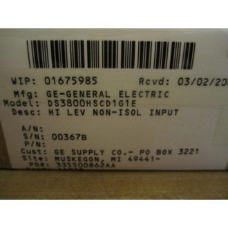 General Electric DS3800HSCD1G1E Circuit Board - Refurbished