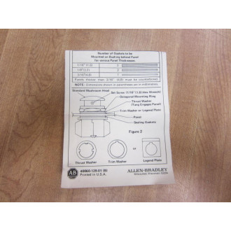 Allen Bradley 800T-D6A Push Button 800TD6A Series N