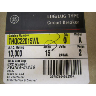 General Electric THQC22015WL Circuit Breaker 15A 2P THQC215 (Pack of 3)