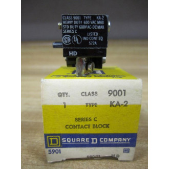 Square D 9001-KA2 Contact Block 9001KA2 88001 Series C