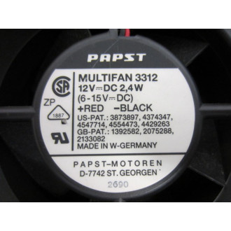 Papst 3312 Multifan Fan (Pack of 2) - Used
