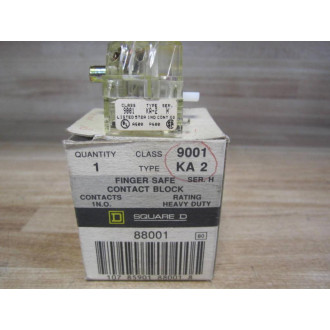 Square D 9001-KA2 Contact Block 9001KA2 88001 ClearSeries H