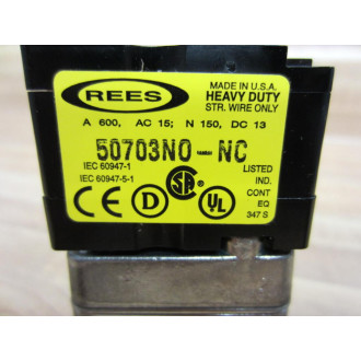 Rees 40102-102 Pushbutton 40102102 WO Mushroom Plunger - New No Box