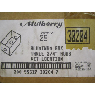 Mulberry 30204 Outlet Box (Pack of 25)