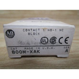 Allen Bradley 800M-XAK Contact Block 800MXAK