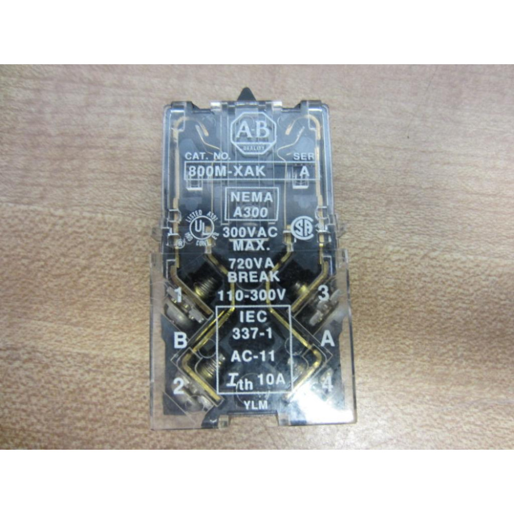 Allen Bradley 800M-XAK Contact Block 800MXAK - New No Box