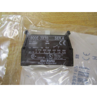 Allen Bradley 800E-3X10 Contact Block 800E3X10