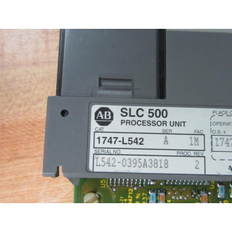 Allen Bradley 1747-L542 SLC 504 CPU 1747L542 Ser A WKey - Used
