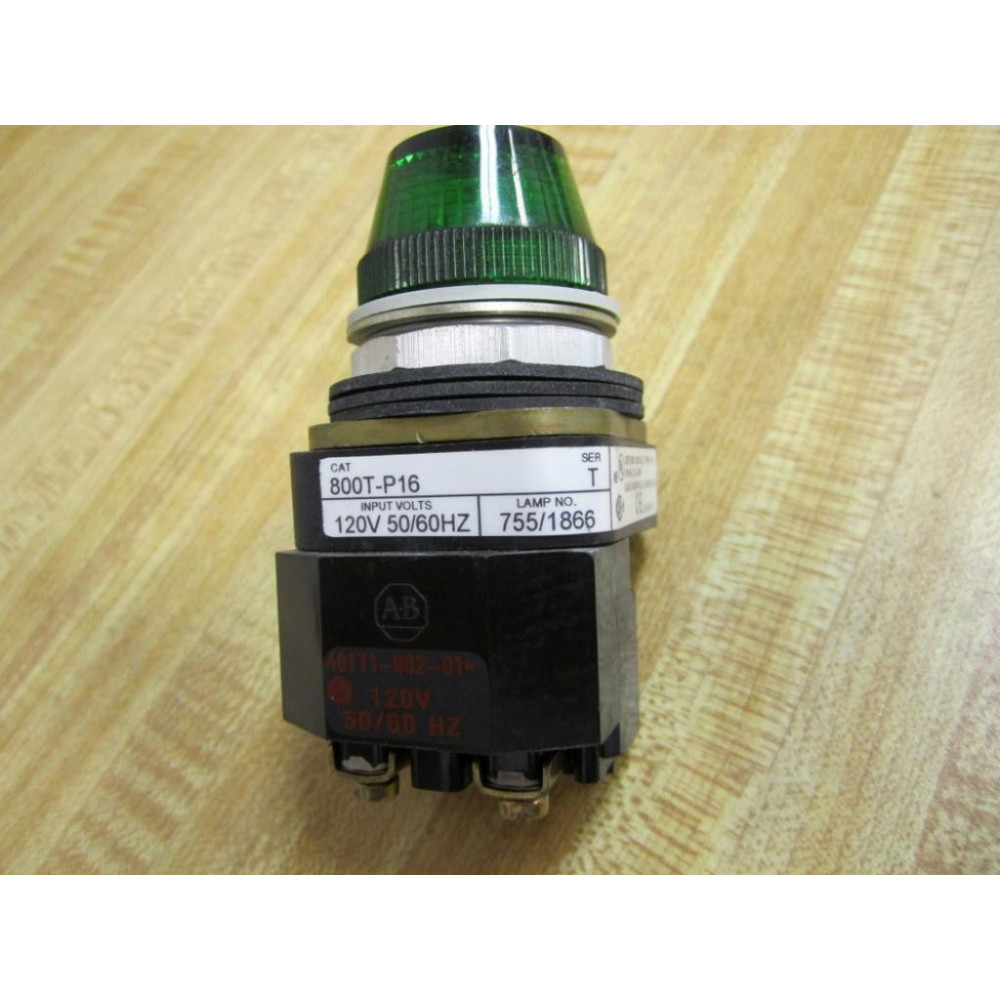 Allen Bradley 800T-P16G Green Pilot Light 800TP16G Series T - New No Box